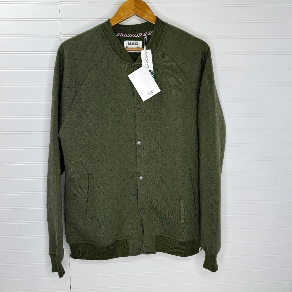 NWT Sovereign Code Princeton Quilted Lightweight Bomber Jacket Olive XL